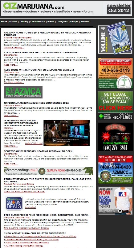 AZmarijuana.com Newsletter