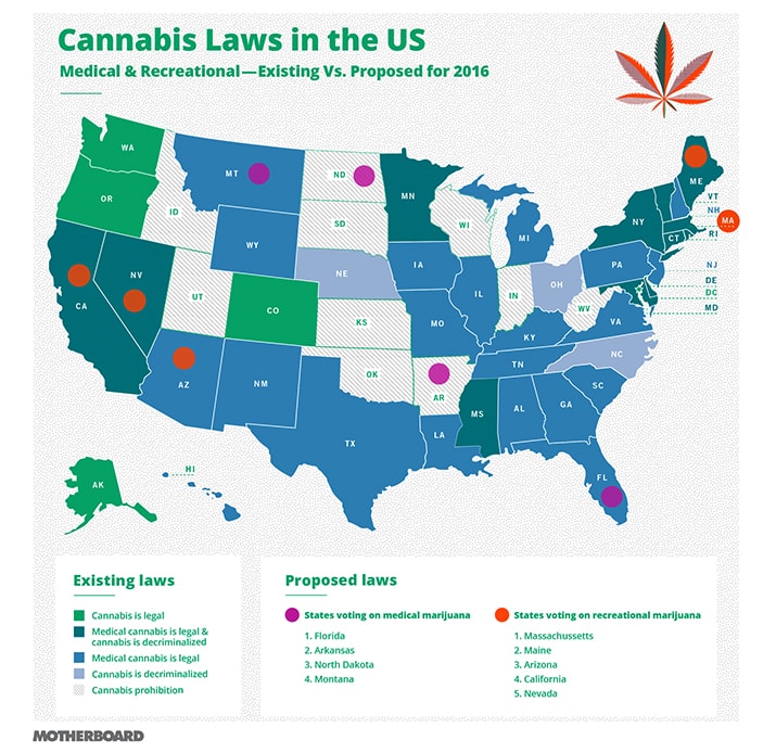 USA Marijuana Map