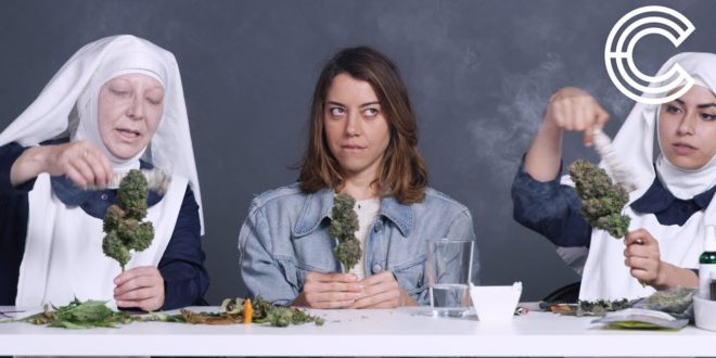 Video Aubrey Plaza Smokes Pot With The Weed Nuns